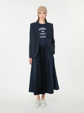Giacca in jersey di cotone, blu navy