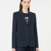 Giacca in jersey di cotone, blu navy Giacca in jersey di cotone, blu navy