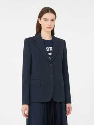 Giacca in jersey di cotone, blu navy