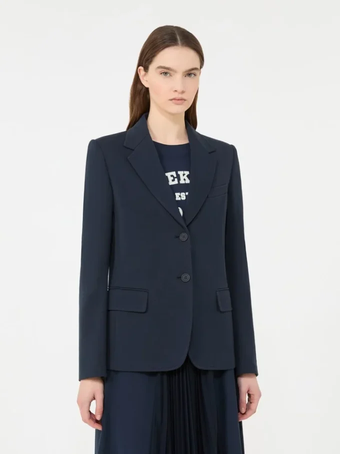 Giacca in jersey di cotone, blu navy Giacca in jersey di cotone, blu navy