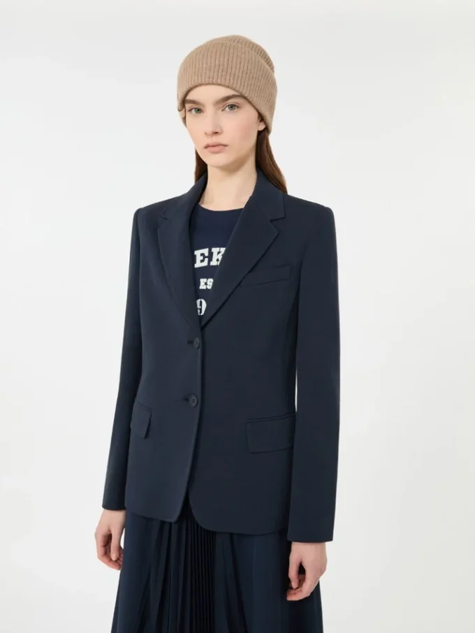 Giacca in jersey di cotone, blu navy Giacca in jersey di cotone, blu navy
