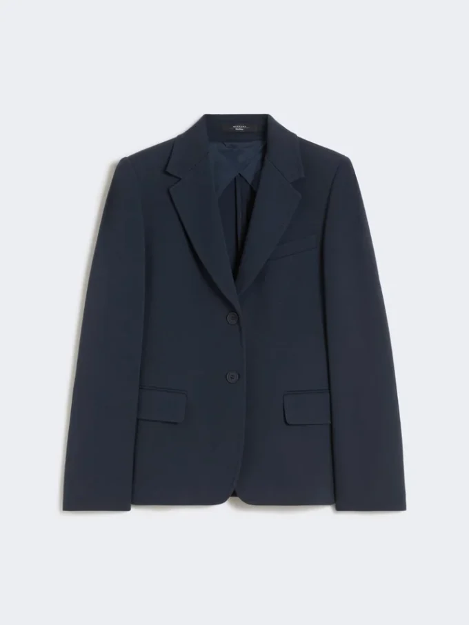 Giacca in jersey di cotone, blu navy Giacca in jersey di cotone, blu navy