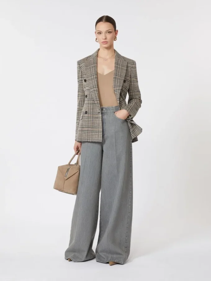 Giacca in jersey jacquard, nero grigio Giacca in jersey jacquard, nero grigio