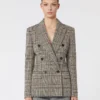Giacca in jersey jacquard, nero grigio Giacca in jersey jacquard, nero grigio