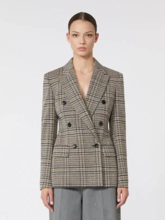 Giacca in jersey jacquard, nero grigio