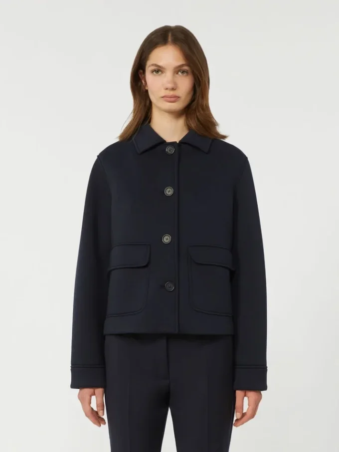 Giacca in jersey tecnico, blu navy Giacca in jersey tecnico, blu navy