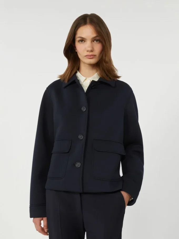 Giacca in jersey tecnico, blu navy Giacca in jersey tecnico, blu navy