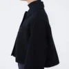 Giacca in lana e cashmere dalla linea squadrata, blu oltremare Giacca in lana e cashmere dalla linea squadrata, blu oltremare