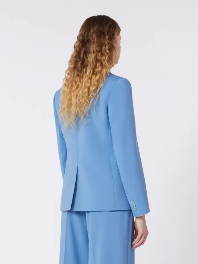 Giacca in lana elasticizzata, azzurra Giacca in lana elasticizzata, azzurra