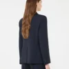 Giacca in lana elasticizzata, blu navy Giacca in lana elasticizzata, blu navy