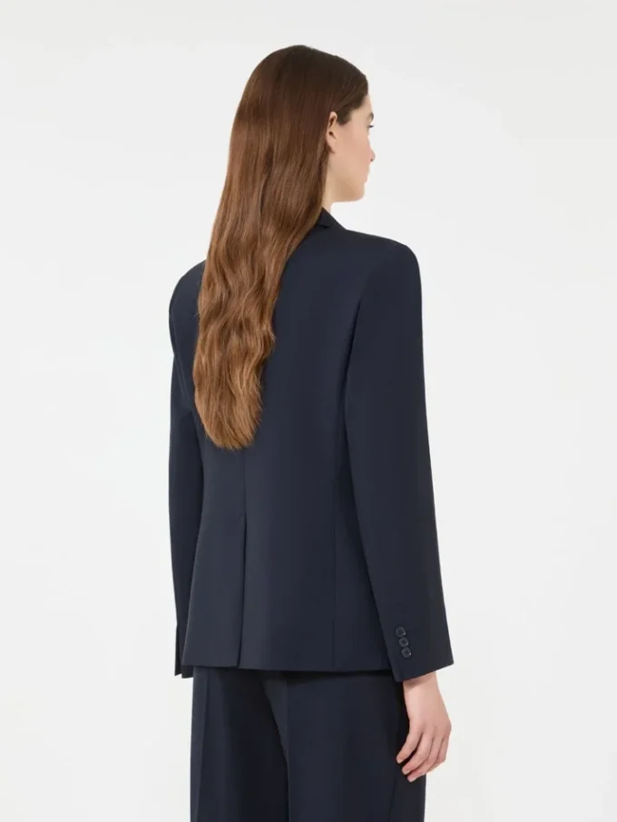 Giacca in lana elasticizzata, blu navy Giacca in lana elasticizzata, blu navy