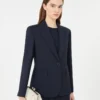 Giacca in lana elasticizzata, blu navy Giacca in lana elasticizzata, blu navy