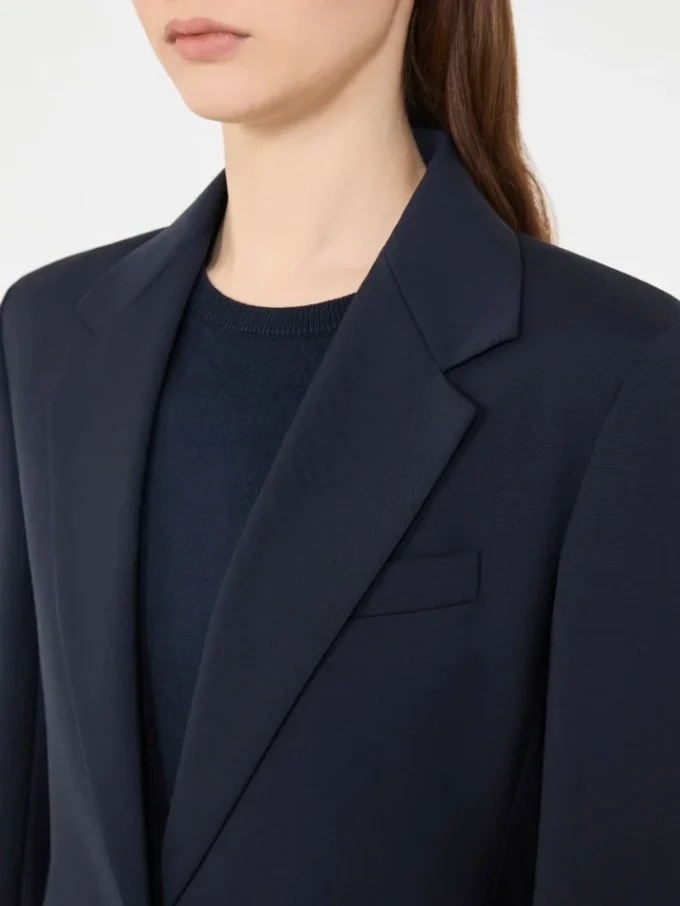 Giacca in lana elasticizzata, blu navy Giacca in lana elasticizzata, blu navy