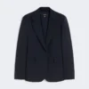 Giacca in lana elasticizzata, blu navy Giacca in lana elasticizzata, blu navy