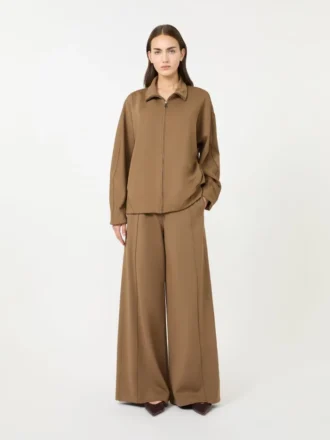 Giacca in morbido jersey scuba, marrone