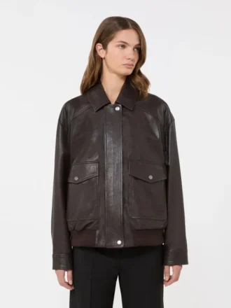 Giacca in pelle, marrone