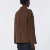 Giacca in pelle scamosciata, marrone Giacca in pelle scamosciata, marrone