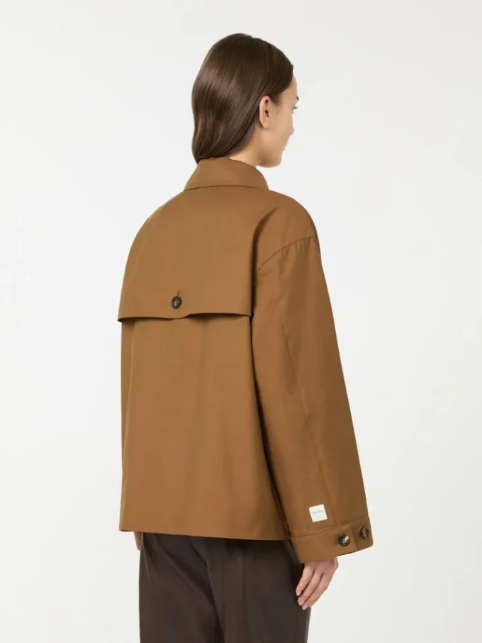 Giacca in twill idrorepellente, color tabacco