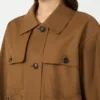 Giacca in twill idrorepellente, color tabacco