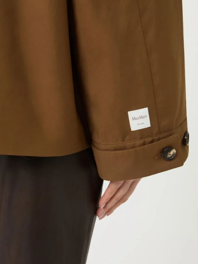 Giacca in twill idrorepellente, color tabacco