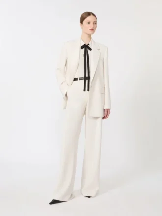 Giacca monopetto in cady, beige