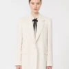 Giacca monopetto in cady, beige Giacca monopetto in cady, beige
