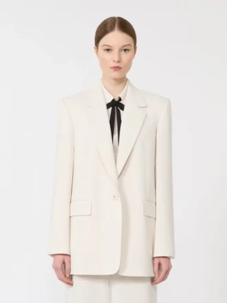 Giacca monopetto in cady, beige