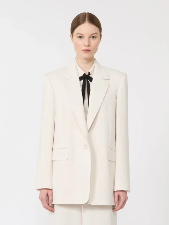 Giacca monopetto in cady, beige Giacca monopetto in cady, beige
