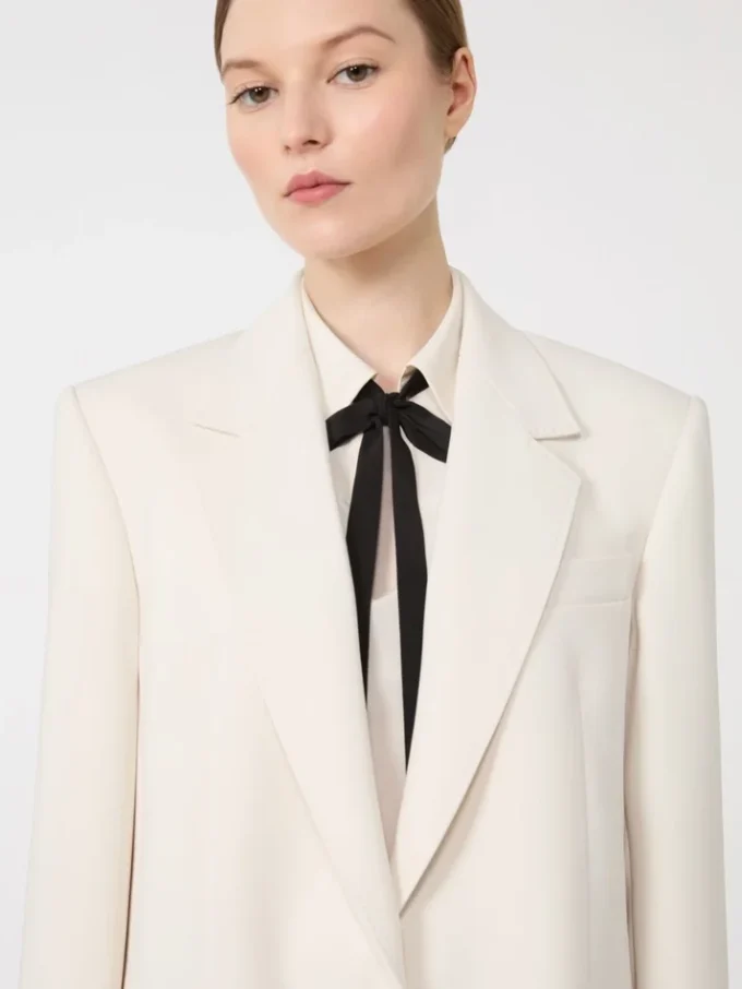 Giacca monopetto in cady, beige Giacca monopetto in cady, beige