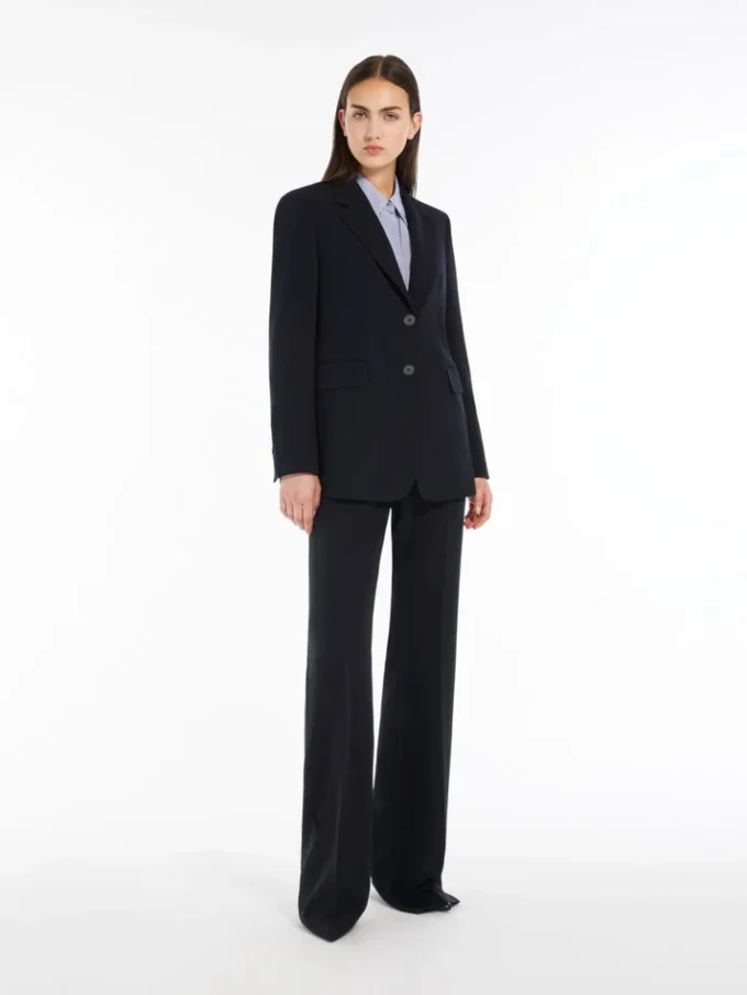 Giacca monopetto in cady, blu navy Giacca monopetto in cady, blu navy