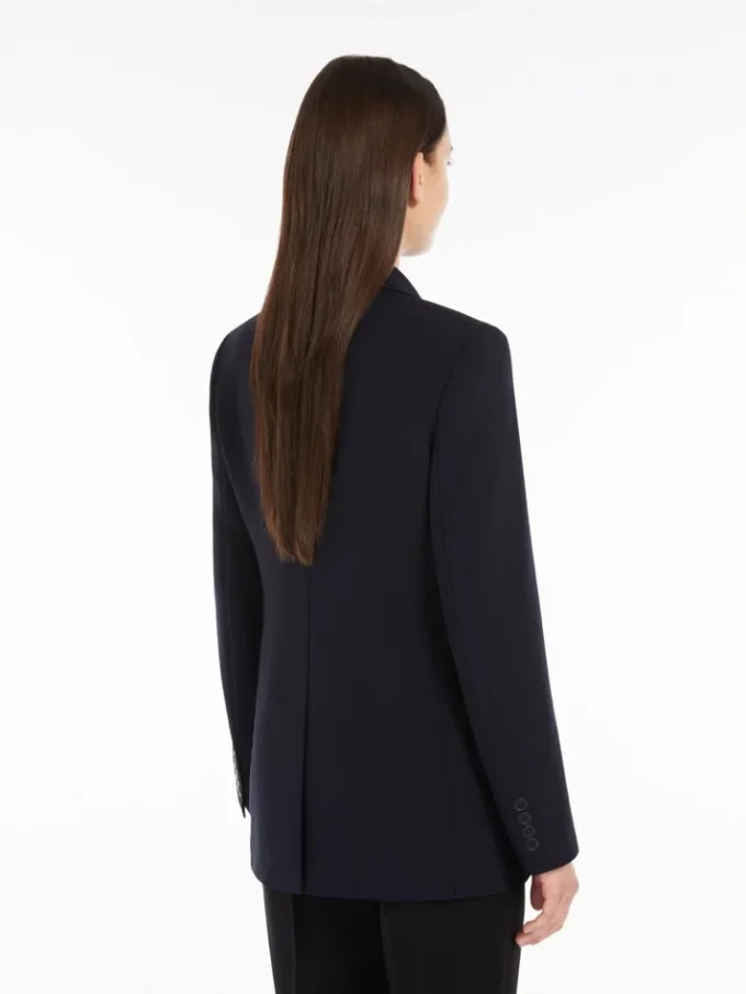 Giacca monopetto in cady, blu navy Giacca monopetto in cady, blu navy