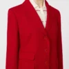 Giacca monopetto in jersey piqué, rosso Giacca monopetto in jersey piqué, rosso