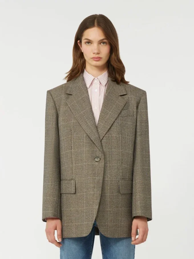 Giacca oversize in lana, marrone Giacca oversize in lana, marrone