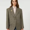 Giacca oversize in lana, marrone Giacca oversize in lana, marrone