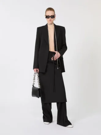 Giacca sartoriale in Pure Wool elasticizzata naturale, nera