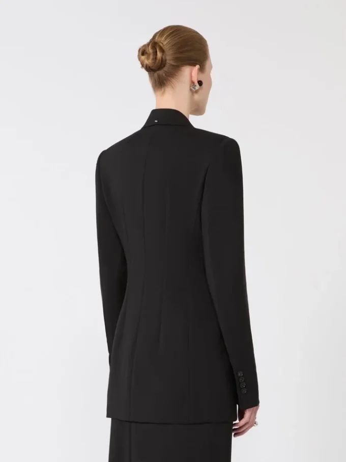 Giacca sartoriale in Pure Wool elasticizzata naturale, nera Giacca sartoriale in Pure Wool elasticizzata naturale, nera