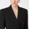 Giacca sartoriale in Pure Wool elasticizzata naturale, nera Giacca sartoriale in Pure Wool elasticizzata naturale, nera