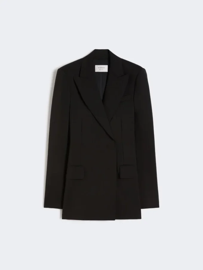 Giacca sartoriale in Pure Wool elasticizzata naturale, nera Giacca sartoriale in Pure Wool elasticizzata naturale, nera