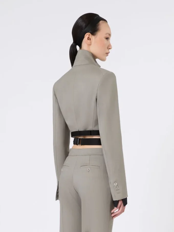 Giacca slim fit in lana, mohair e seta, grigio medio Giacca slim fit in lana, mohair e seta, grigio medio