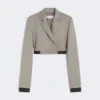 Giacca slim fit in lana, mohair e seta, grigio medio Giacca slim fit in lana, mohair e seta, grigio medio