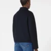 Giacca squadrata in lana, cashmere e seta, blu navy Giacca squadrata in lana, cashmere e seta, blu navy