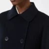 Giacca squadrata in lana, cashmere e seta, blu navy Giacca squadrata in lana, cashmere e seta, blu navy