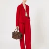 Giacca squadrata in lana, cashmere e seta, rossa Giacca squadrata in lana, cashmere e seta, rossa