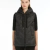 Gilet imbottito idrorepellente con cappuccio, nero Gilet imbottito idrorepellente con cappuccio, nero
