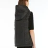 Gilet imbottito idrorepellente con cappuccio, nero Gilet imbottito idrorepellente con cappuccio, nero