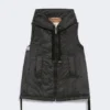 Gilet imbottito idrorepellente con cappuccio, nero Gilet imbottito idrorepellente con cappuccio, nero