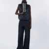 Gilet imbottito in tela di nylon idrorepellente, blu notte Gilet imbottito in tela di nylon idrorepellente, blu notte