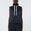 Gilet imbottito in tela di nylon idrorepellente, blu notte Gilet imbottito in tela di nylon idrorepellente, blu notte