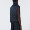 Gilet imbottito in tela di nylon idrorepellente, blu notte Gilet imbottito in tela di nylon idrorepellente, blu notte