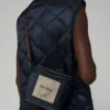 Gilet imbottito in tela di nylon idrorepellente, blu notte Gilet imbottito in tela di nylon idrorepellente, blu notte